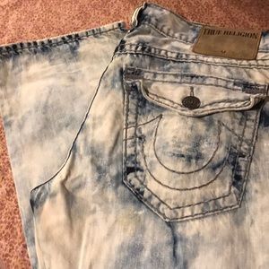 Size 34/33 Stone Washed True Religion Jeans